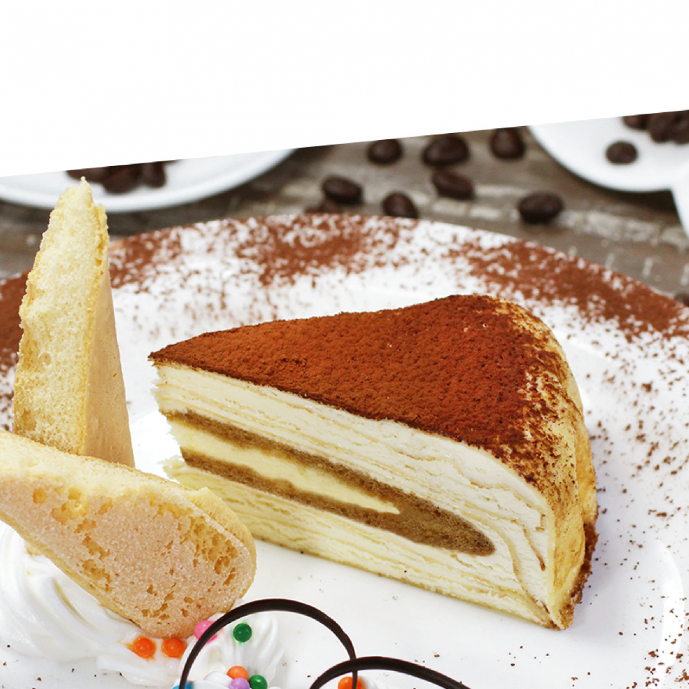 Tiramisu Mille Crepe Cake 