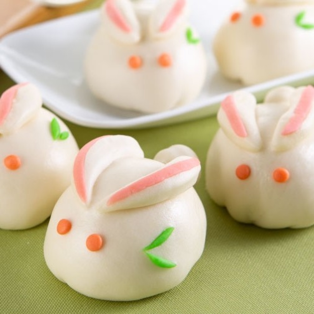 玉兔包 (紅豆餡) 4個/包 Jade Rabbit-shaped Steamed Bun (Red Bean) 4pcs/bag